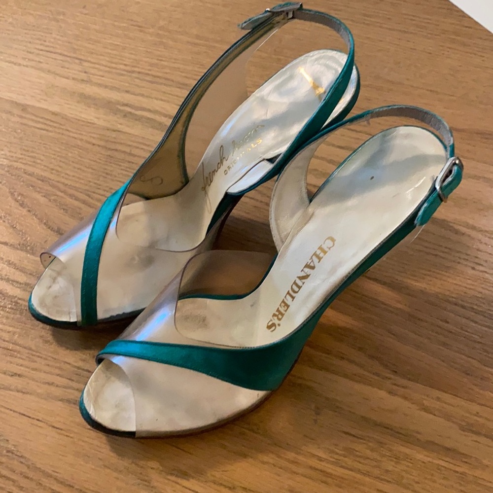 Vintage green heels. Chandlers French room.